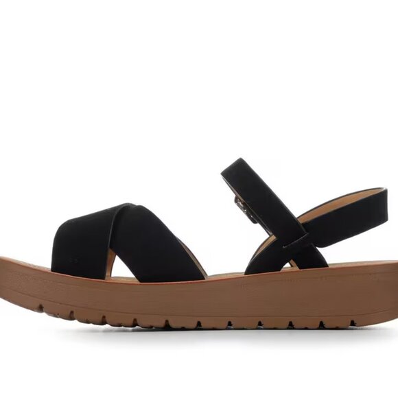 Soda Women's Black Chester-S Wedge Sandals/NIB/7 - Picture 3 of 15